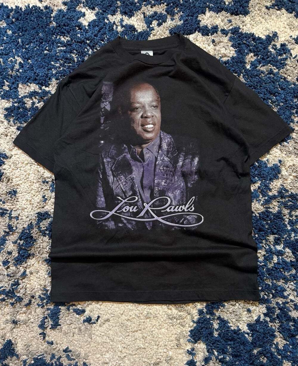 Alstyle Lou Rawls Greatest Hits T-Shirt Size L Black Music Band Tee